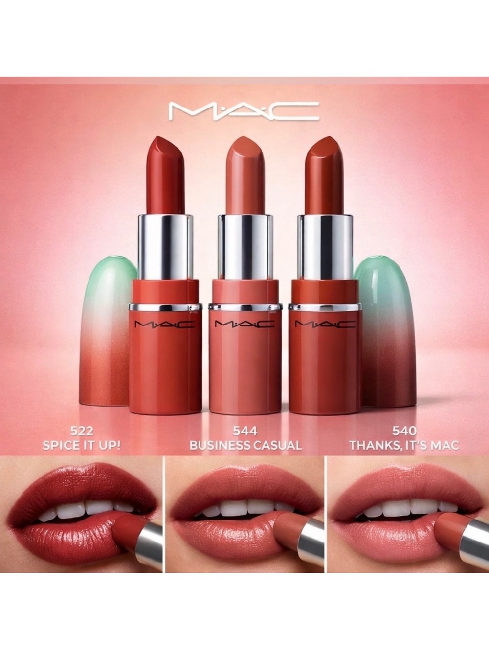 NEW✅ MAC • Mini Lustreglass Lipstick Trio 3-Pc Set - Sheer Shine Glossy Finish